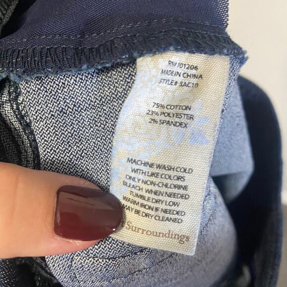 Soft Surroundings Dark Wash Denim Pull On Stretch Jegging Petite Size PM - Picture 7 of 8